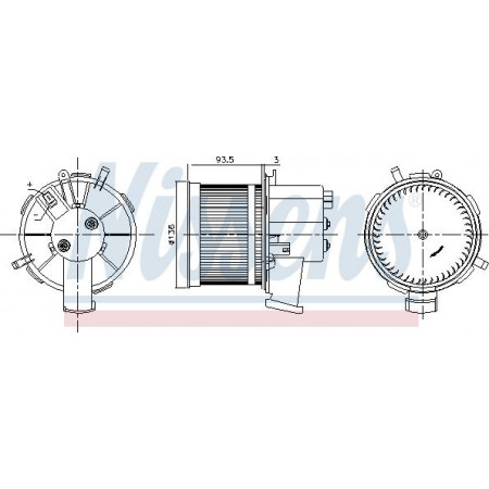 Fan. passagiersruimte Luchtblazer FIAT 500 500 C PANDA PANDA-HATCHBACK FORD KA 1.1-1.4 09.03- FIAT 500 C II (312_), Cabriolet, 09.2009 - Nissens 87303