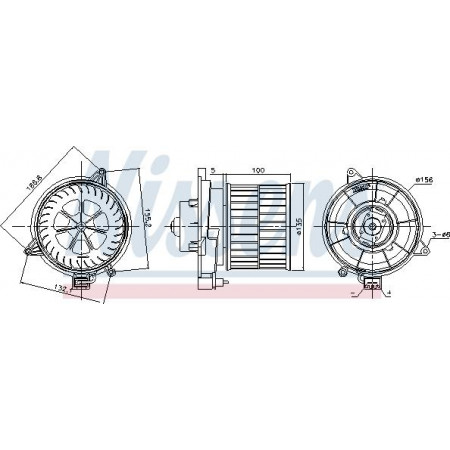 Lüfter. Luftgebläse für den Fahrgastraum FORD FIESTA V FUSION 1.25-2.0 11.01-12.12 FORD FIESTA V (JH_, JD_), Schrägheck, 11.2001 - 12.2014 Nissens 87311