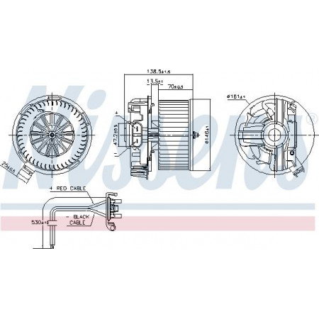 Fan. passenger compartment Air blower fits. RENAULT MODUS 1.2-1.6 09.04- Nissens 87385