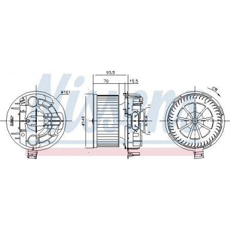 Admirador. habitáculo El soplador de aire encaja. RENAULT MEGANE II MEGANE II-KOMBI 1,4-2.0D 09,02-RENAULT MEGANE II (LM0/1 _), sedán, 08,2003-Nissens 87383