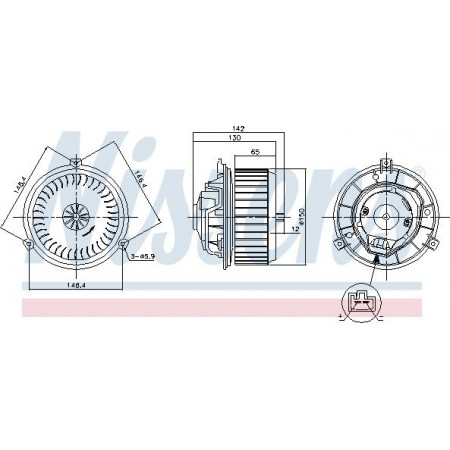 Fan. passenger compartment Air blower CHEVROLET TRAX OPEL MOKKA - MOKKA X 1.4-1.8 06.12- CHEVROLET TRAX (KL1B), Crossover, 12.2012 - Nissens 87249