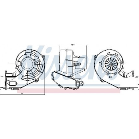 Termoventilatore abitacolo OPEL MERIVA A (X03), Van, 05.2003 - 05.2010 Nissens 87247