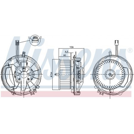 Ventilateur. habitacle Souffleur d'air MAN TGE AUDI A3 Q2 Q3 CUPRA ATECA SEAT ATECA LEON LEON SC LEON ST LEON ST-K VW PASSAT Variant (3G5, CB5), Tourisme, 08.2014 - Nissens 87256
