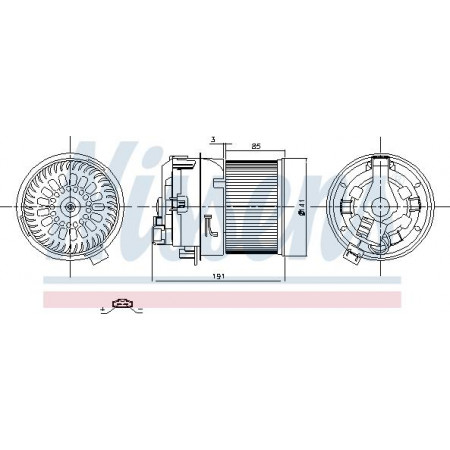 Admirador. habitáculo El soplador de aire encaja. CITROEN C3 III PEUGEOT 2008 I 208 I 208-HATCHBACK 1,0-1.6D 03,12-PEUGEOT 208 (CR_), furgoneta Hatchback, 10,2012-Nissens 87258