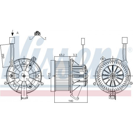 Admirador. habitáculo Soplador de aire OPEL ASTRA J ASTRA J GTC CASCADA ZAFIRA B ZAFIRA C 1.3D-2.2 07.05- OPEL ASTRA J (P10), Hatchback Van, 09.2009 - 10.2015 Nissens 87264