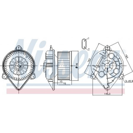 Fan. abitacolo Ventilatore NISSAN PRIMASTAR OPEL VIVARO A RENAULT TRAFIC II 1.9D-2.5D 02.01- VAUXHALL VIVARO A (X83), Telaio di supporto, 04.2003 - 07.2014 Nissens 87265
