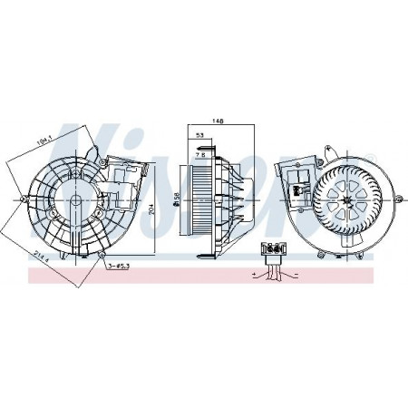 Fan. passenger compartment The air blower fits. MERCEDES SLK R171 1.8-5.5 03.04-02.11 MERCEDES-BENZ SLK (R171), Convertible, 03.2004 - 12.2011 Nissens 87210