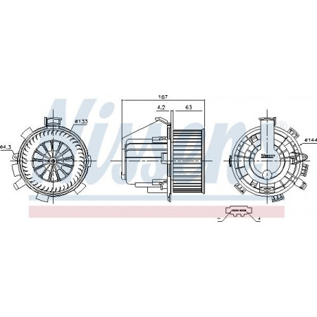 Fã. Ventilador de ar do habitáculo CITROEN C5 III C6 PEUGEOT 407 407-KOMBI 1.6-3.0D 03.04- PEUGEOT 407 (6D_), Sedan, 02.2004 - 12.2011 Nissens 87281