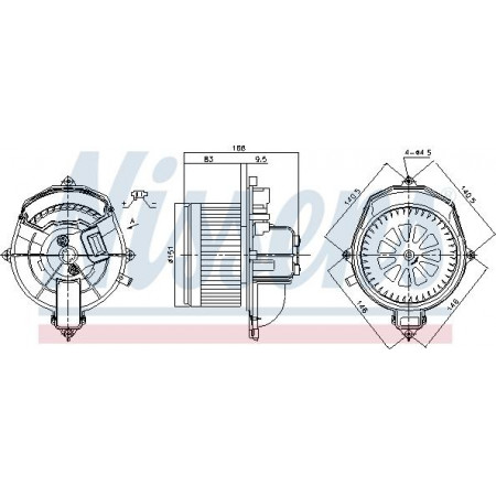 Ventilator. habitaclu Suflanta de aer CITROEN BERLINGO BERLINGO MULTISPACE BERLINGO-MINIVAN C4 GRAND PICASSO I C4 CITROEN C4 Picasso I (UD_), Dubita, 10.2006 - 12.2015 Nissens 87288