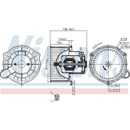 Fan. abitacolo Ventilatore HYUNDAI ACCENT II GETZ 1.1-1.6 01.00-12.10 HYUNDAI GETZ (TB), Hatchback, 06.2001 - 01.2011 Nissens 87234