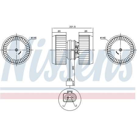 Fan. passenger compartment Air blower fits. AUDI A8 D3 2.8-6.0 10.02-07.10 Nissens 87238