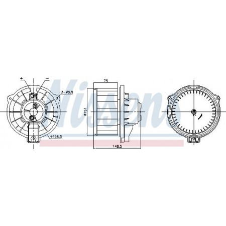 Fan. abitacolo Ventilatore TOYOTA AVENSIS COROLLA COROLLA VERSO 1.4-2.4 01.01-03.09 TOYOTA COROLLA Verso II (ZER_, ZZE12_, R1_), Van, 03.2004 - 04.2009 Nissens 87795