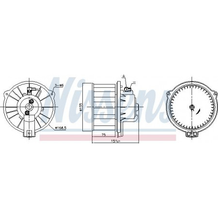 Fan. abitacolo Ventilatore TOYOTA AVENSIS CARINA E VI COROLLA COROLLA VERSO 1.4-2.0D 04.92-03.08 TOYOTA AVENSIS I (_T22_), Liftback, 09.1997 - 02.2003 Nissens 87796