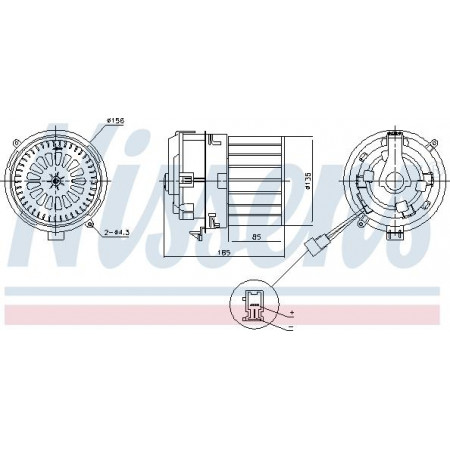 Ventilateur. habitacle Pulseur d'air NISSAN LEAF NV200 NV200 - EVALIA 1.5D-1.6-Electric 02.10- NISSAN NV200 (M20M), Fourgon, 02.2010 - Nissens 87791