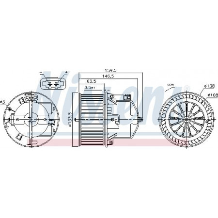 Fan. passenger compartment Air blower VOLVO S60 II S80 II V60 I ​​V60 II V70 III V70 III-KOMBI XC60 I XC70 II LAND VOLVO V70 (135), Estate Van, 09.2013 - Nissens 87761