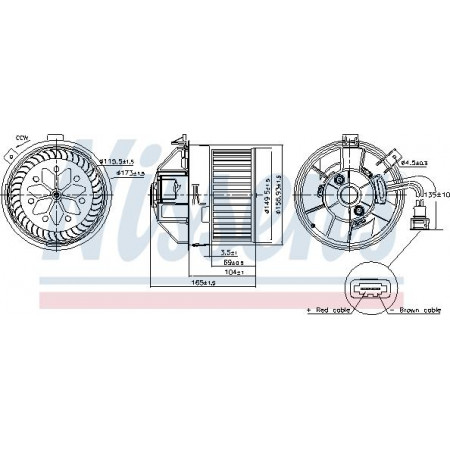 Ventilator. habitaclu Suflanta de aer ALFA ROMEO GIULIETTA GIULIETTA-HATCHBACK 1.4-2.0D 04.10-12.20 ALFA ROMEO GIULIETTA (940_), Hatchback Van, 04.2011 - Nissens 87704