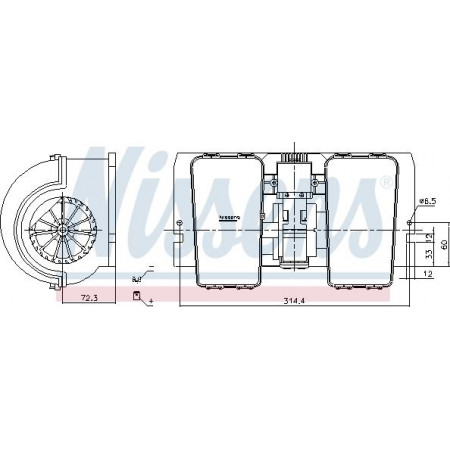 Fan. passagiersruimte Luchtblazer 24V DAF LF 45 LF 55 RVI KERAX MIDLUM PREMIUM 2 VOLVO FL II 10.05- RENAULT TRUCKS MIDLUM, 01.2000 - Nissens 87716