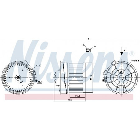 Fan. abitacolo Ventilatore NISSAN QASHQAI I 1.5D-2.0D 11.06-04.14 NISSAN QASHQAI / QASHQAI +2 I (J10, NJ10, JJ10E), Crossover, 12.2006 - 04.2014 Nissens 87721
