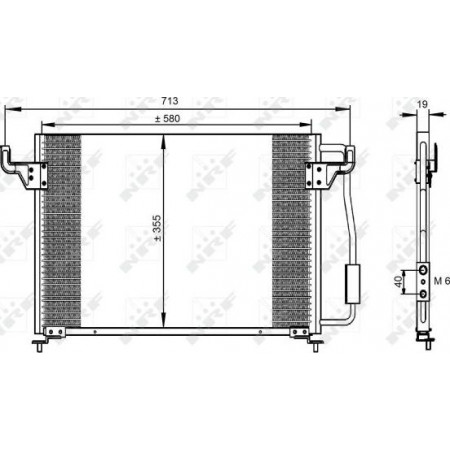 Condenseur. climatisation conditionnée 6453.P7 condenseur Citroen XM 2.0i Turbo 92-94 CITROEN XM Break II (Y4), Touring, 05.1994 - 10.2000 NRF 35261