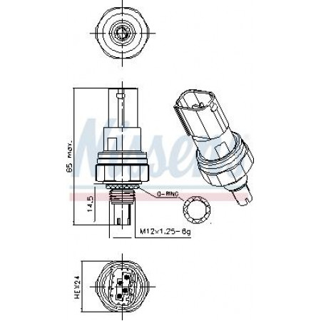 Pressostat. Climatisation Pressostat de climatisation MERCEDES C CL203 C W203 C T-MODEL S203 CLK A209 CLK C Nissens 301080