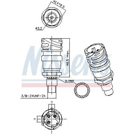 Pressostat. Climatisation Pressostat de climatisation VOLVO FL FLC FM10 FM12 FM7 FM9 D10A320-D9B300 09.96- Nissens 301028