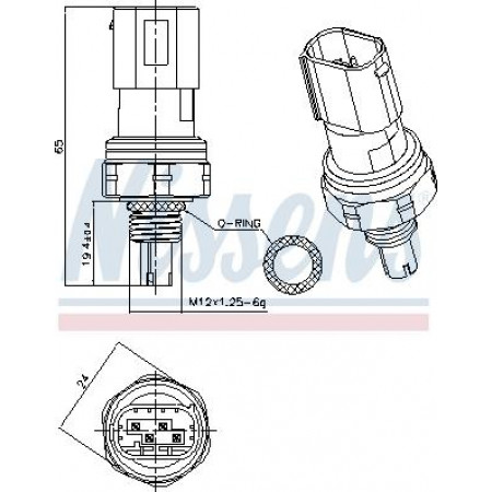 Pressostat. Climatisation Pressostat de climatisation TESLA MODEL 3 Electrique 01.17- Nissens 301201