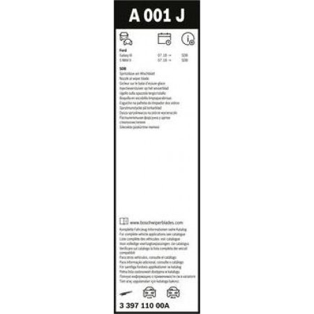 Wisserblad naadloos 2 stuks Aerotwin Jet Blade 725mm past. FORD GALAXY III S-MAX 01.15- BOSCH 3 397 110 00A
