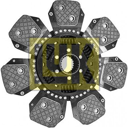 Koppelingsplaat 350mm 7 past. DEUTZ FAHR AGROTRAC HUERLIMANN XT LAMBORGHINI R SAME LASER 1000.6WTI-105.6PA LUK 335 0367 10