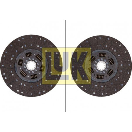 360mm organic clutch disc fits. DAF 65 65 CF MAN L2000 M 2000 L M90 D0824FL01-NS177M 08.88- MAN M 2000 L (L71 / L2000 12.*** 4X2 L L), 08.1995 - LUK 336 0007 10