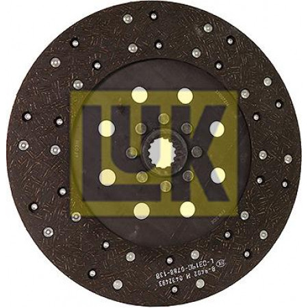 Disque d'embrayage organique de 310 mm à profil complet. DEUTZ FAHR DX F4L912-F5L912-F6L912 01.78-12.90 LUK 331 0072 16