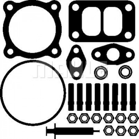Set di montaggio. turbocompressore Il kit di montaggio del turbocompressore è adatto. MAN TGL I TGM I D0836LFL40-D0836LFL50-D0836LFL53 04.05 MAN TGM (N28 / TGL), 05.2005 - MAHLE 228 TA 17992 000