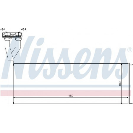 Wärmetauscher. Kabinenheizung Heizung 450x160x36mm SCANIA 4 PGRT DC11.01-DT16.08 05.95- SCANIA P,G,R,T - Serie (N320), 01.2003 - Nissens 75005