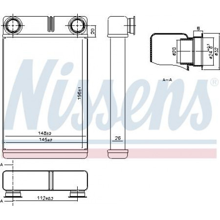 Warmtewisselaar. interieurverwarming Verwarming CHEVROLET AVEO TRAX OPEL MOKKA - MOKKA X 1.2-1.8 03.11- CHEVROLET AVEO III (T300), Hatchback, 03.2011 - Nissens 76515