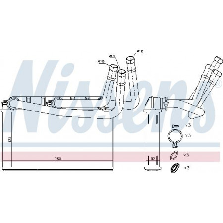 Warmtewisselaar. interieurverwarming Verwarming BMW X5 E70 X5 F15 F85 X6 E71 E72 X6 F16 F86 2.0-4.8 10.06-07.19 BMW X6 (E71, E72), Crossover, 06.2007 - 07.2014 Nissens 70531