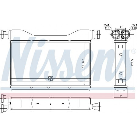 Warmtewisselaar. interieurverwarming Verwarming BMW 5 F10 5 F11 5 GRAN TURISMO F07 6 F12 6 F13 6 GRAN COUPE F06 7 F01 F02 F BMW 5 Gran Turismo VI (F07), Hatchback, 01.2009 - 02.2017 Nissens 70528