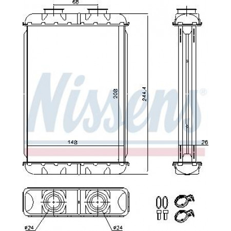 Wärmetauscher. Innenraumheizung Heizung passt. ALFA ROMEO 159 BRERA SPIDER 1.8-3.2 06.05-12.12 ALFA ROMEO 159 (939_), Limousine, 06.2005 - 12.2012 Nissens 70019