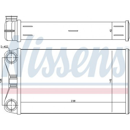 Wärmetauscher, Innenraumheizung AUDI A4 Avant II (8E5, B6), Touring, 02.2000 - 12.2005 Nissens 70226