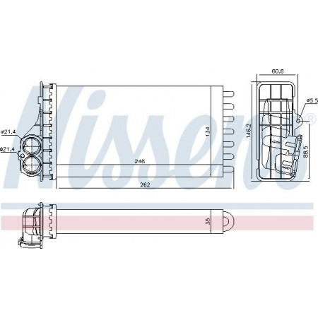 Wärmetauscher. Innenraumheizung Heizung CITROEN XSARA PICASSO 1.6-2.0D 12.99-06.12 CITROEN XSARA PICASSO (N68), Dubita, 09.1999 - 06.2012 Nissens 707091