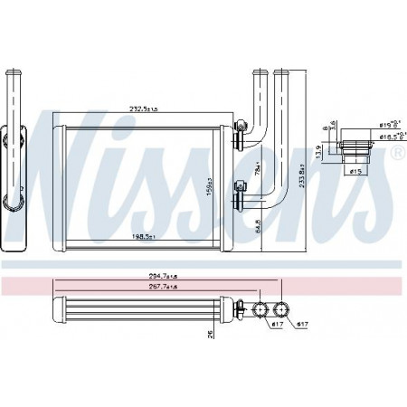 Wärmetauscher. Innenraumheizung Heizung MITSUBISHI LANCER VI LANCER VII OUTLANDER I 1.3-2.4 01.98-12.13 MITSUBISHI LANCER VII (CS_W, CT_W), Tourismus, 09.2003 - 12.2008 Nissens 707076