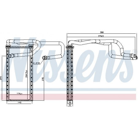 Wärmetauscher. Innenraumheizung Heizung LAND ROVER DISCOVERY IV RANGE ROVER SPORT I 2.7D-5.0 04.06-12.18 Nissens 707310