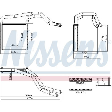 Wärmetauscher. Innenraumheizung Heizung KIA SOUL II 1.6-2.0 02.14- Nissens 707298