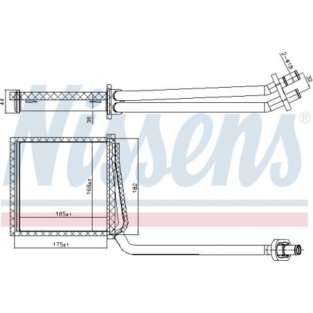 Wärmetauscher. Innenraumheizung Heizung MERCEDES A W168 VANEO 414 1.4-2.1 07.97-07.05 Nissens 707217