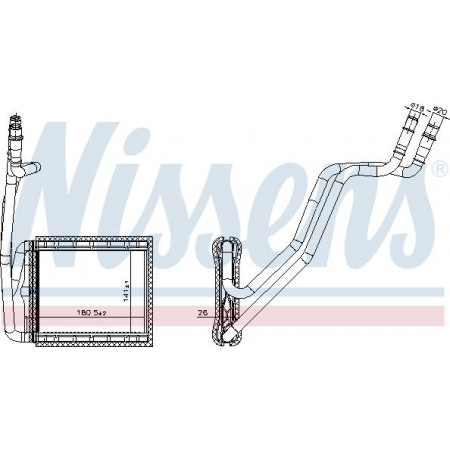 Wärmetauscher. Innenraumheizung Heizung FORD B-MAX ECOSPORT KA III TOURNEO COURIER B460 TRANSIT COURIER B460 TRANSI Nissens 707226