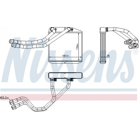 Warmtewisselaar. interieurverwarming Kachel FIAT DOBLO DOBLO CARGO OPEL COMBO TOUR COMBO-MINIVAN 1.3D-2.0D 01.10- FIAT DOBLO (263_), Dubita, 11.2009 - Nissens 71455