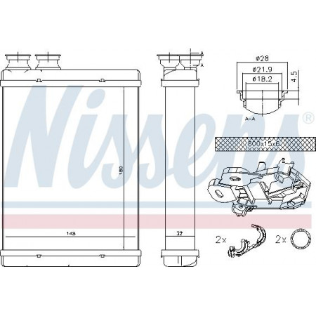 Warmtewisselaar. interieurverwarming Kachel past. PEUGEOT 308 II 308 II-KOMBI 308-HATCHBACK 1.2-2.0D 09.13-06.21 PEUGEOT 308 (LB_), Hatchback Van, 03.2015 - Nissens 71167
