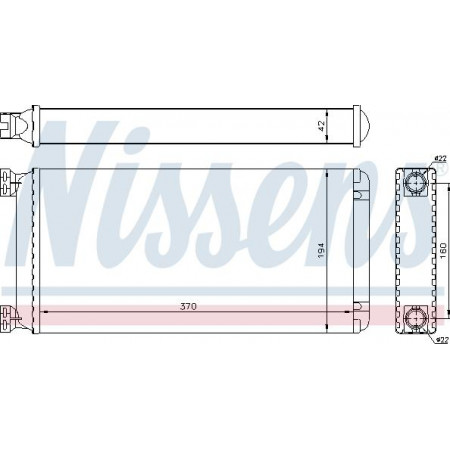 Wärmetauscher. Kabinenheizung Heizung 370x194x42mm DAF CF 65 CF 75 CF 85 XF 105 XF 106