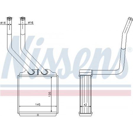 Warmtewisselaar. interieurverwarming Verwarming FORD TRANSIT TRANSIT TOURNEO 2.0D-3.2D 01.00-12.14 FORD TRANSIT (FA_), Van, 04.2006 - 12.2014 Nissens 71776
