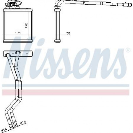Wärmetauscher. Innenraumheizung Heizung FORD FIESTA VI 1.0-1.6D 06.08- FORD FIESTA VI (JA8), Van, 08.2008 - Nissens 71771