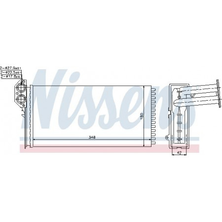 Trocador de calor. aquecimento interior Aquecedor MERCEDES SPRINTER 2-T B901 B902 SPRINTER 3-T B903 SPRINTER 4-T B904 VW LT 2 MERCEDES-BENZ SPRINTER 3-t (903), Ônibus, 01.1995 - 05.2012 Nissens 73941