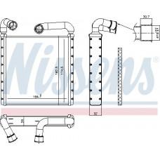 Échangeur de chaleur. chauffage d'habitacle Chauffage MAN TGE AUDI Q3 TT CUPRA ATECA SEAT ATECA SKODA KAROQ KODIAQ OCTAVIA III SU VW TIGUAN II (AD1, AX1), Crossover, 01.2016 - Nissens 73943